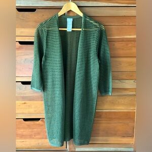 Chico’s Shadow Stripe Cardigan Size 1 (M)